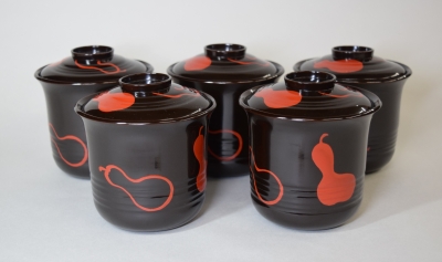 中古美品】 11代 中村宗哲造 千家十職 ウルシ絵 喰篭 菓子器