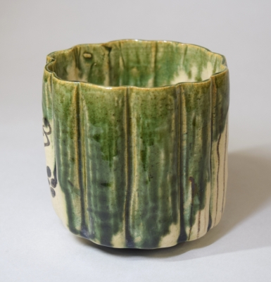 加藤十右衛門造 鵬雲斎御好 織部八角 火入 加藤十右衛門造 鵬雲斎御好