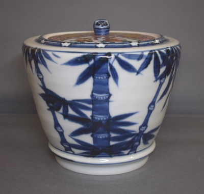 GACHAN茶道具 水指 真葛香斎 染付竹絵 即中斎 書付 GACHAN様専用茶道具