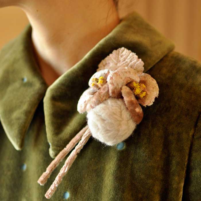 ミナペルホネン frozen lake コサージュ#pink | Lin total fashion