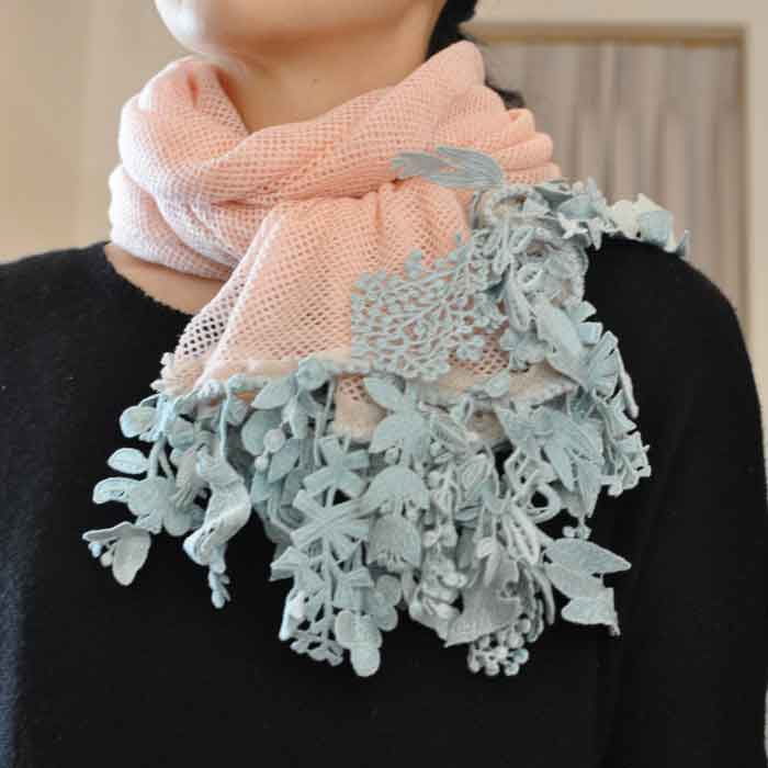 ミナペルホネン forest parade カシミヤマフラー pink | Lin total