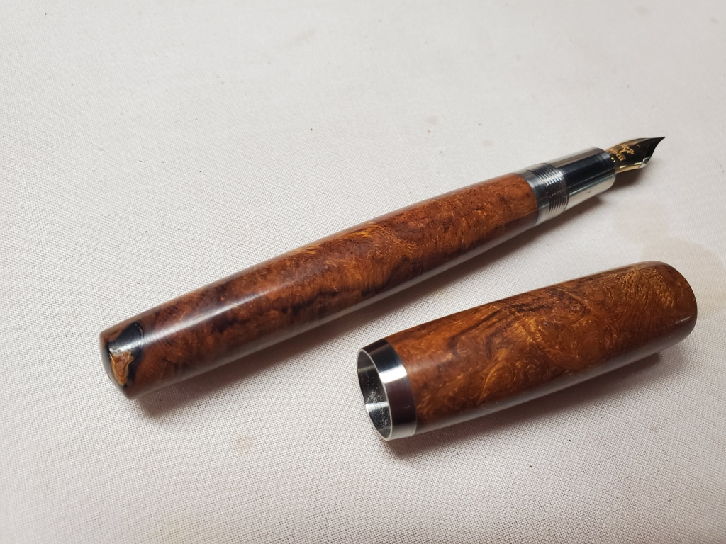 工房楔クローズドエンド楔サテンウッド•クレープマートル瘤杢