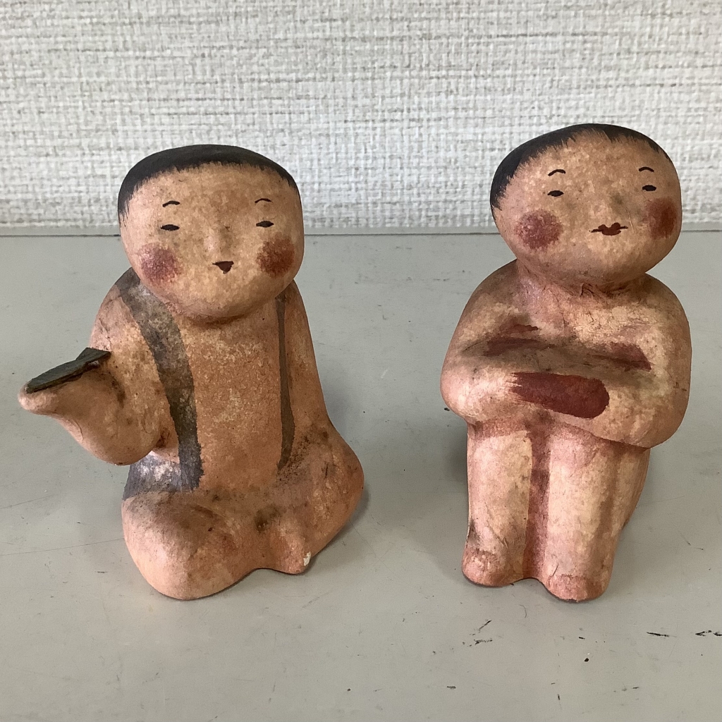 みよろ人形 「水辺興談」戦後複製品 三四郎人形 郷土人形 古道具