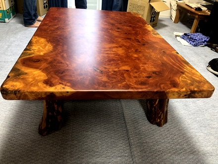 花梨無垢一枚板テーブル座卓