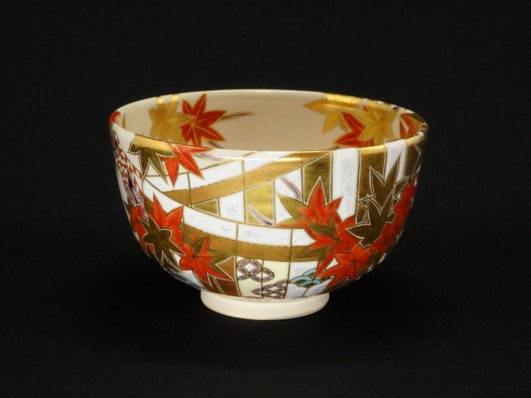 茶道具平安宮川香雲作絵唐津数茶碗九客共箱M5833A