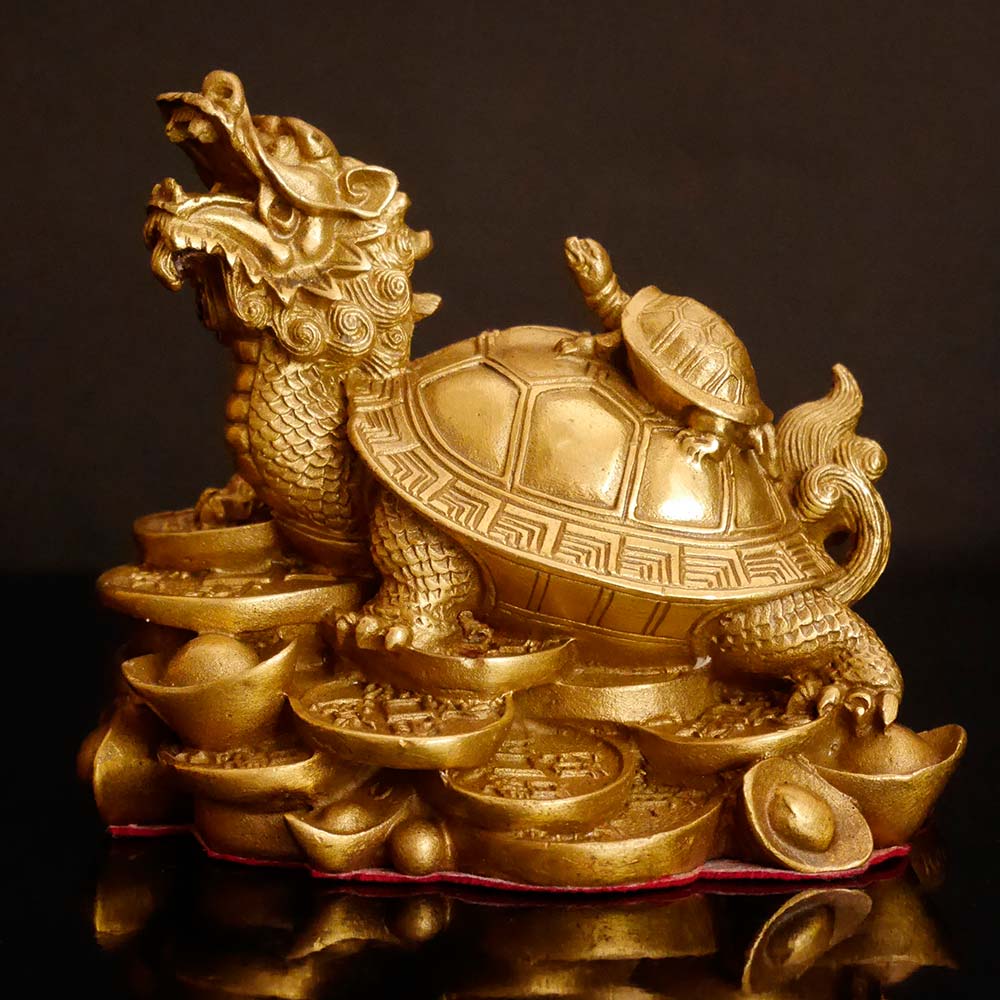 鎮宅子母龍龜黃銅擺鎮－【招財、化煞、鎮宅】 | 熱銷推薦| Lucky365