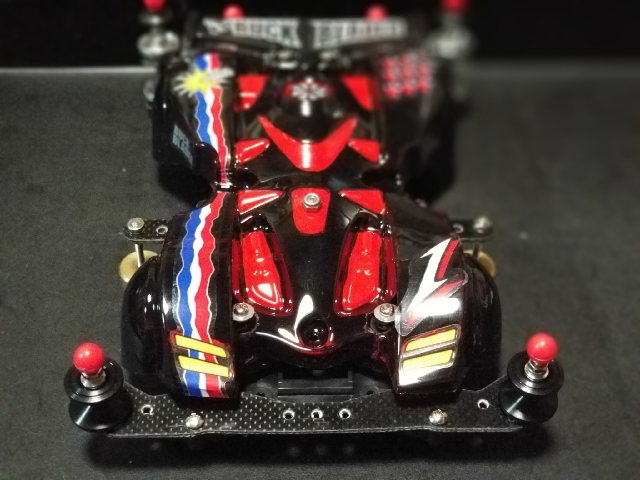 ミニ四駆 完成品 バックブレーダー MSフレキ ボディ提灯 ペラタイヤ