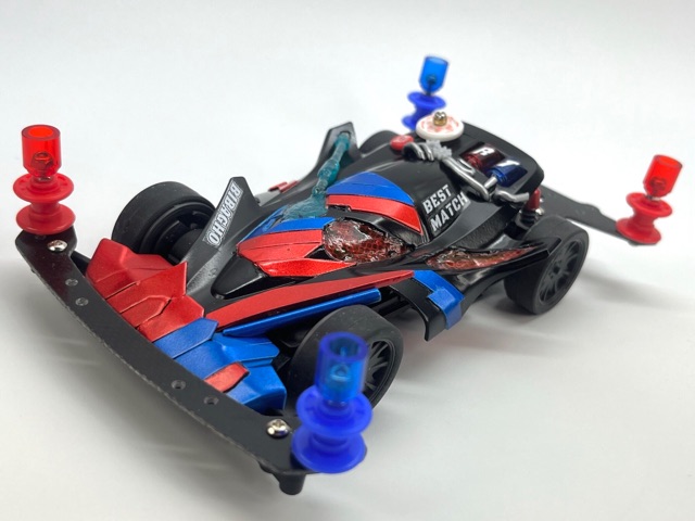 ミニ四駆 ビッグバンゴースト タミヤ 完成品 肉抜 キャンディ 塗装