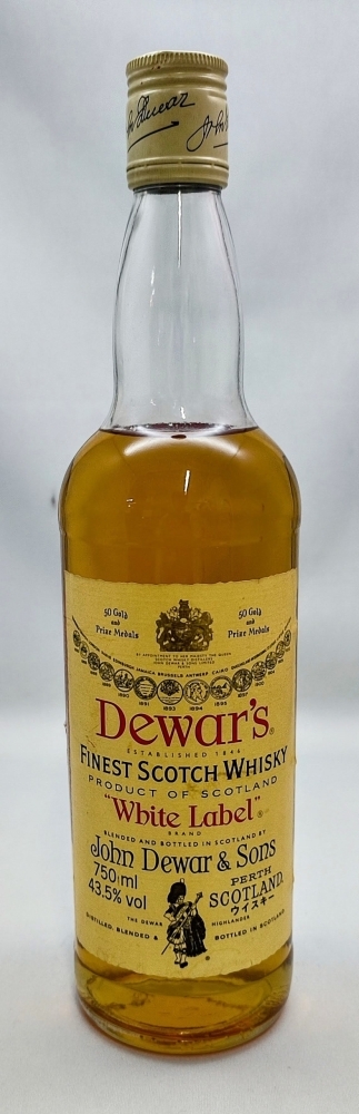 デュワーズ ホワイトラベル」 ウイスキー 750ml ビンテージボトル