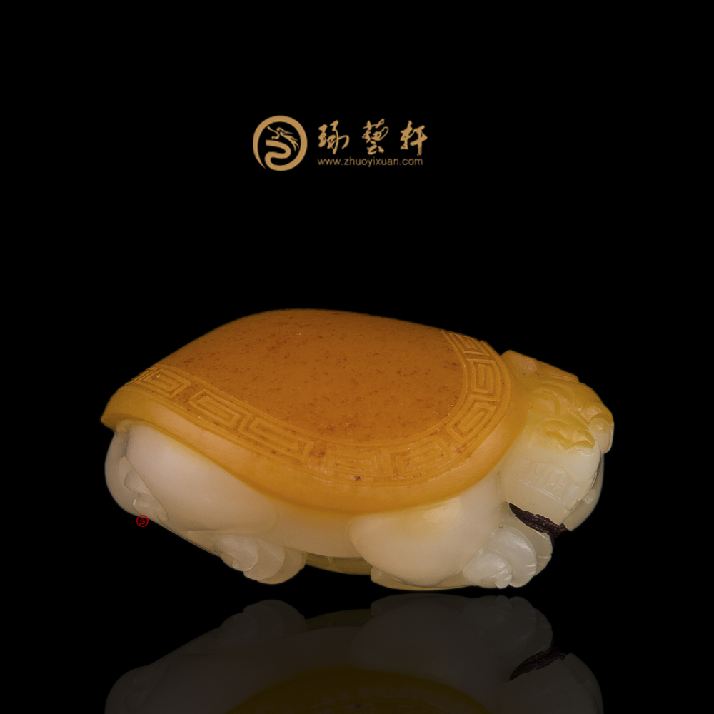 清時代和田玉純暖和田白玉彫り貔貅 龍亀 瑞獣古玉石白玉(F-40)