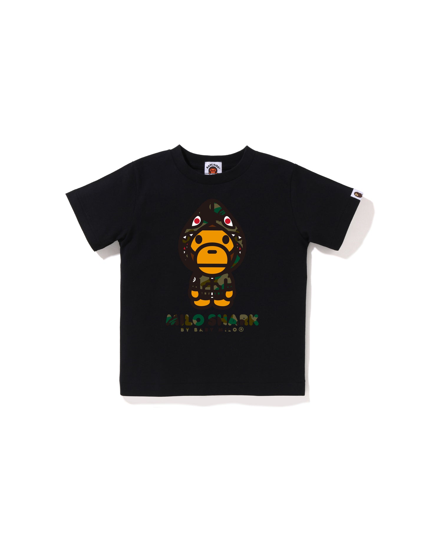 A BATHING APE® Kids 1st Camo Milo Shark Fzh Tee | Bape official