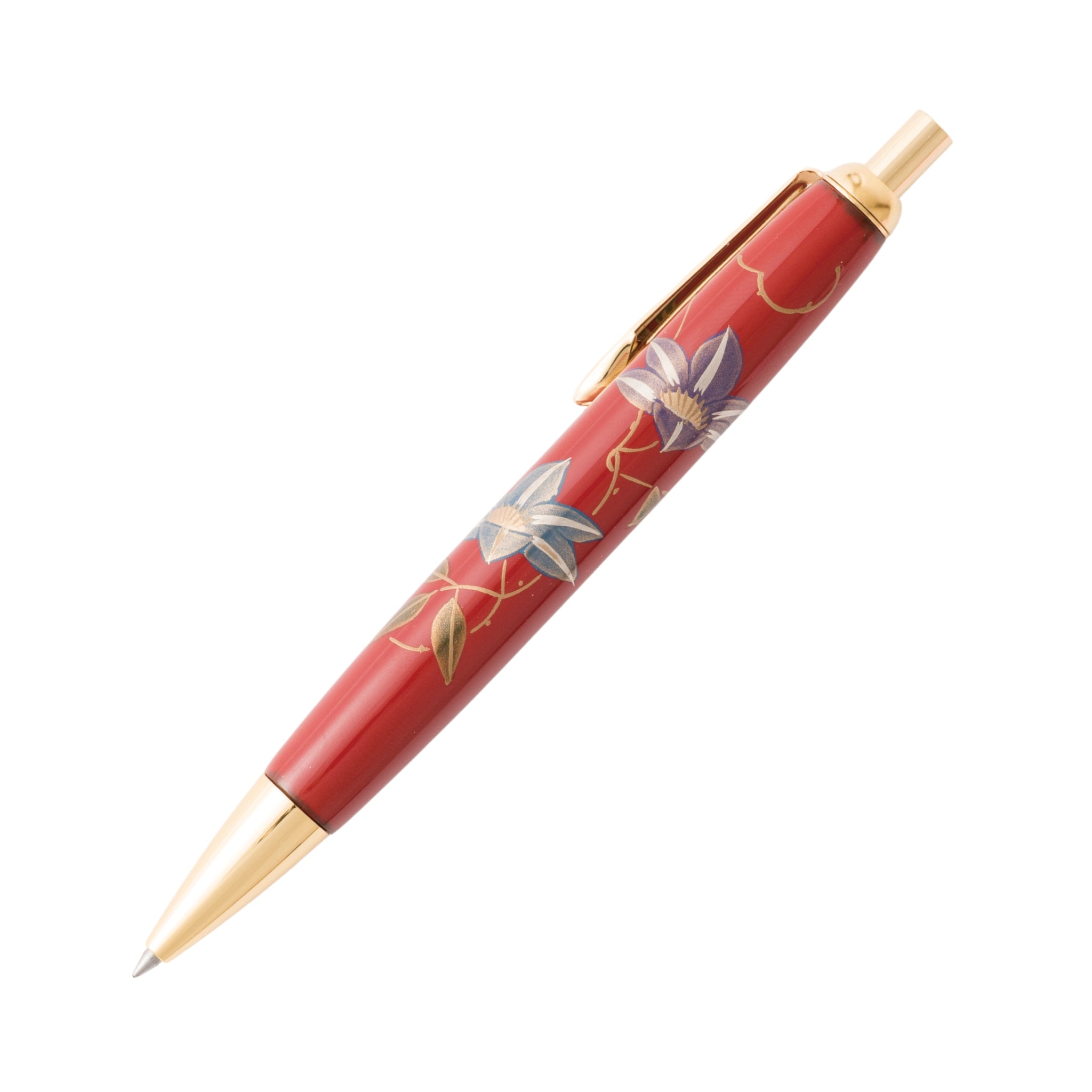 輪島塗 ボールペン | 鉄線蒔絵 | 朱 | 大藤漆器店