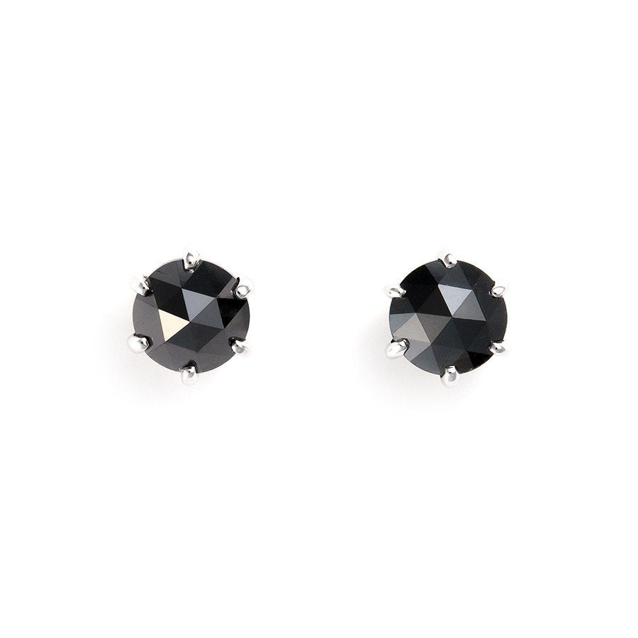 K18 ホワイトゴールド ブラックダイヤモンド ピアス（0.5ct