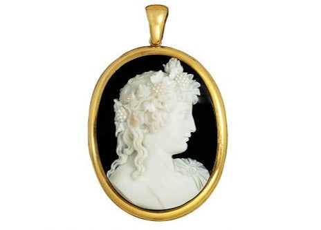 Antique【アンティーク】 K18ストーンカメオペントップ(No.301606