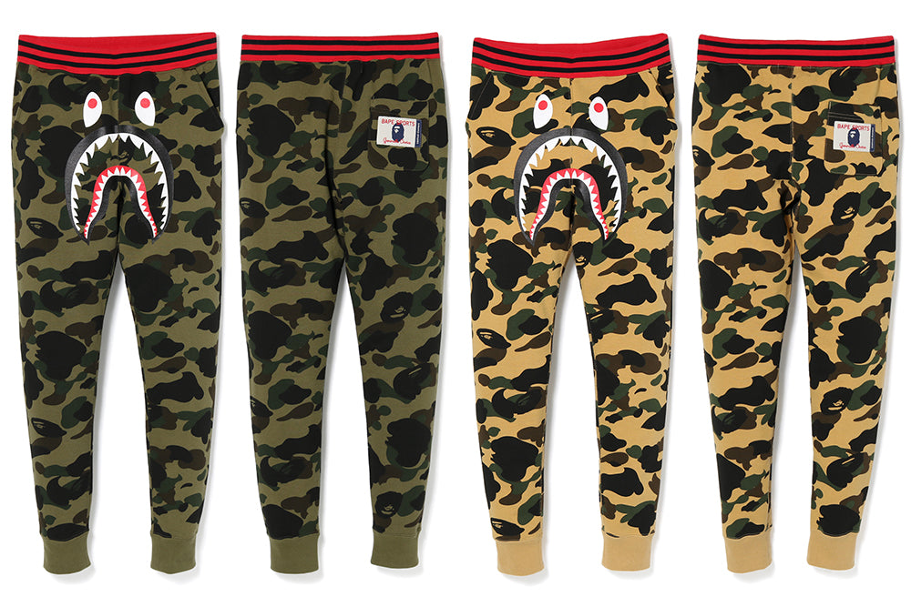 1ST CAMO SHARK SLIM SWEAT PANTS | bape.com