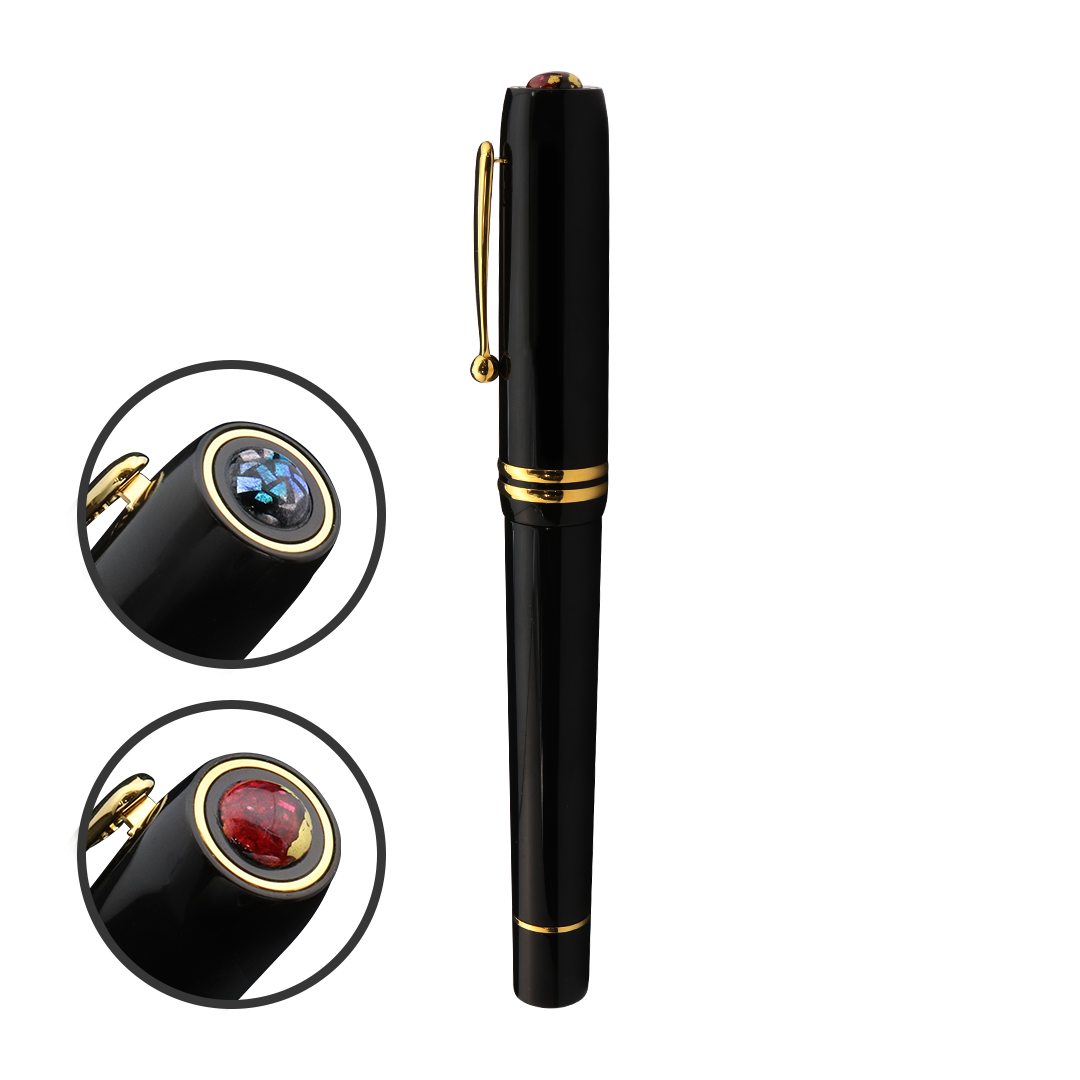 極希少美品 大正時代◇ほていや ベークライト製 ペン先①14KT GOLD 細字