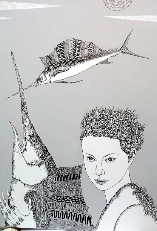 絵画 ☆momorin☆ Fiskars 929 他2点A5 原画 ア−ト 絵画 ☆momorin