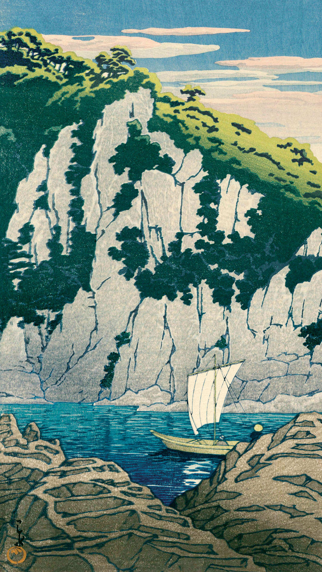 天才放浪画家 淀屋橋ゴッホ【夕焼け】希少原画 天才放浪画家淀屋橋