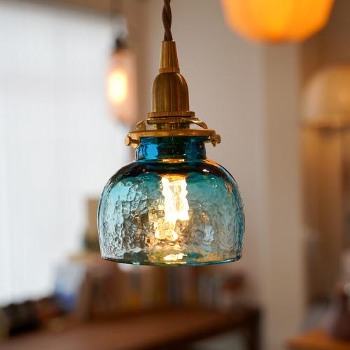 安土草多 ペンダントライト 照明 吹きガラス botebote（クリア