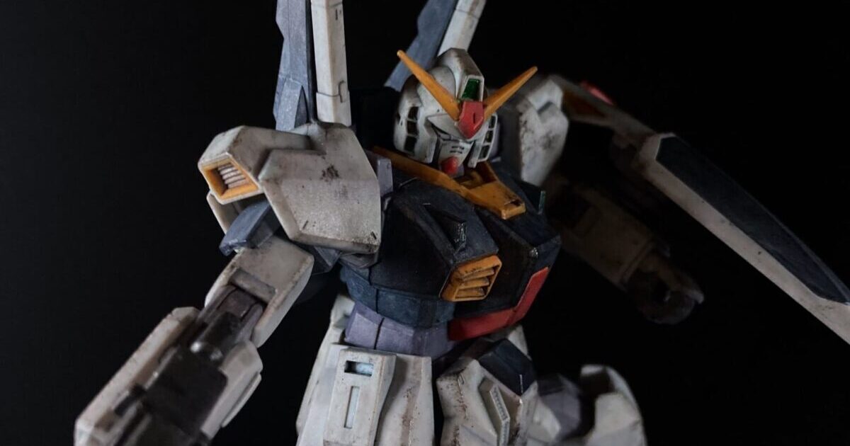 HGUCガンダムMk-II】成型色を活かして部分塗装とウェザリングでリアル