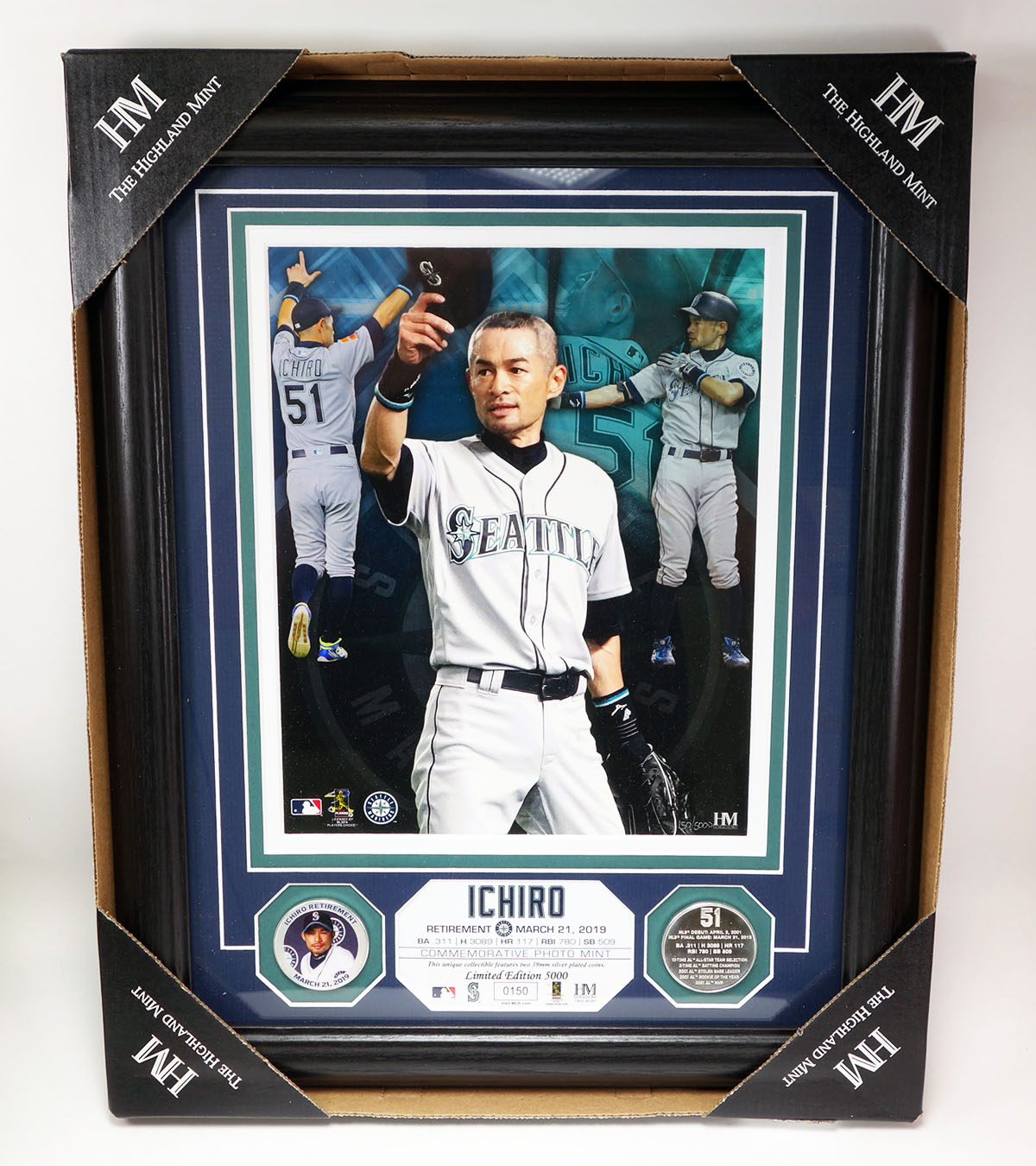 MLB公式購入】イチロー引退記念グッズフォトフレーム ICHIRO51