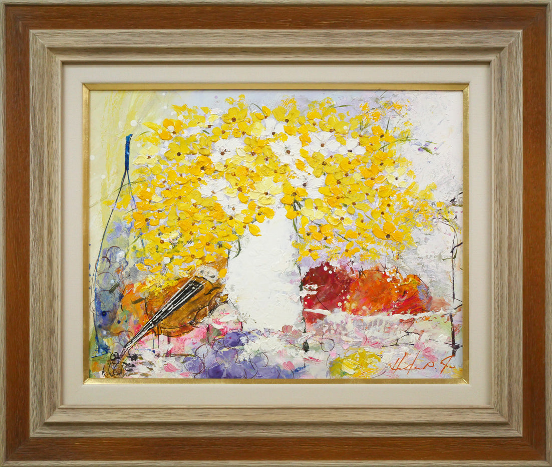 池田道康 滞船 ボート 油彩画 日本画家 油彩 色合い鮮やかな逸品 額付