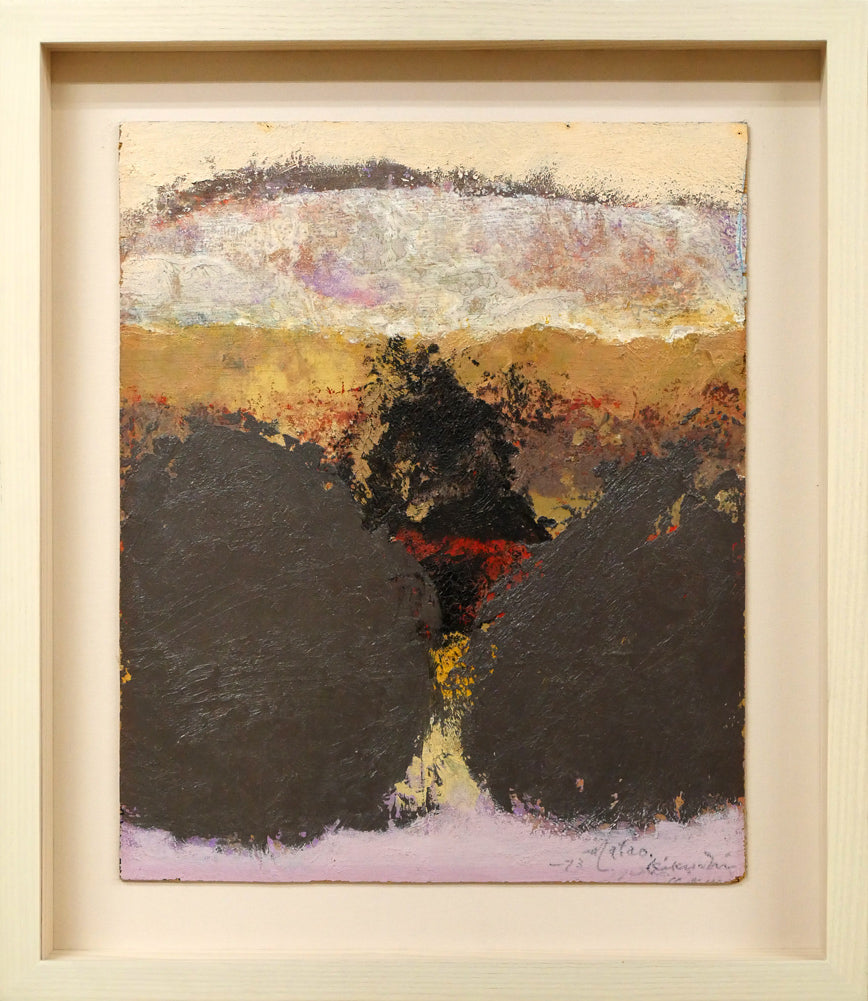 田渕眞兒 油絵 油彩 抽象画シリーズ No.10- 花と壺 田渕眞兒 油絵 油彩