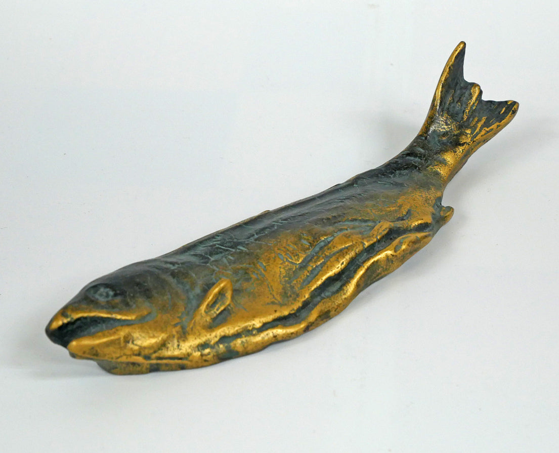 北村西望「鮭寿想帰」ブロンズ作品・共箱 絵画買取・販売の小竹美術