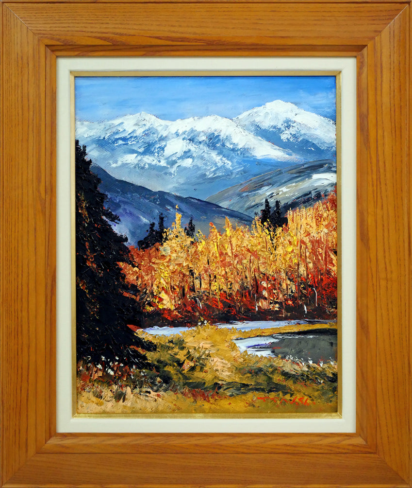 晩秋妙高山」 絵画 F6 晩秋妙高山」 絵画 F6 晩秋妙高山」 絵画 F6