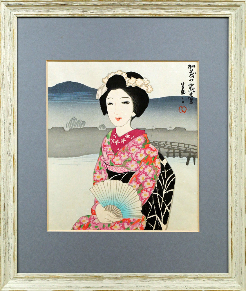 竹久夢ニ 木版画 版画 作品名 閨怨（けいえん） 竹久夢ニ 木