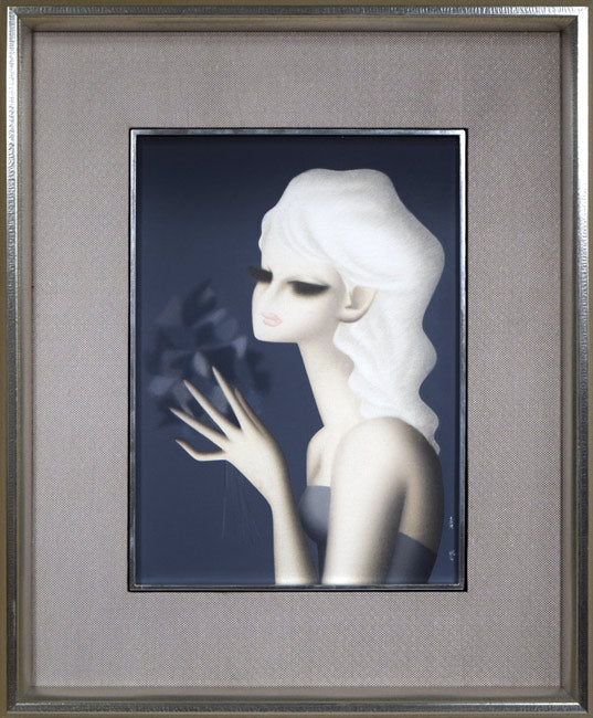 user_2e385f1e 油彩 東郷青児天使の樂園 額装済み 肉筆手描き