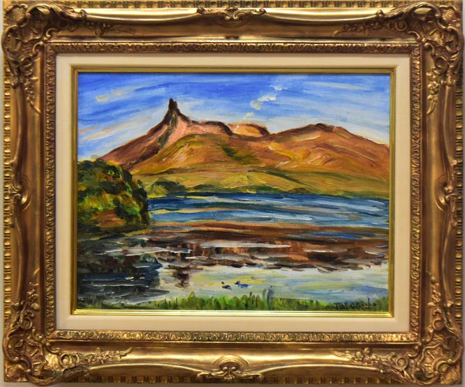 臼井幸彦、油彩画「デボラ」、FSM 真作】版画 林喜市郎 山陰の民家