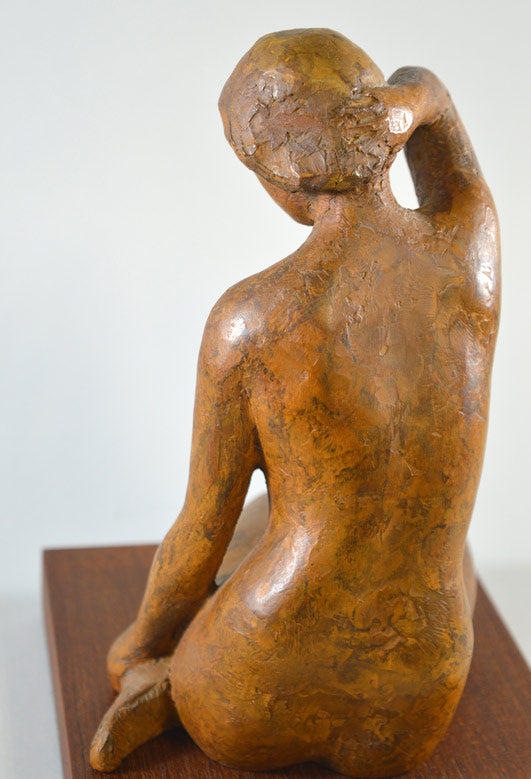 秋山沙走武「浴後」乾漆彫刻 絵画買取・販売の小竹美術