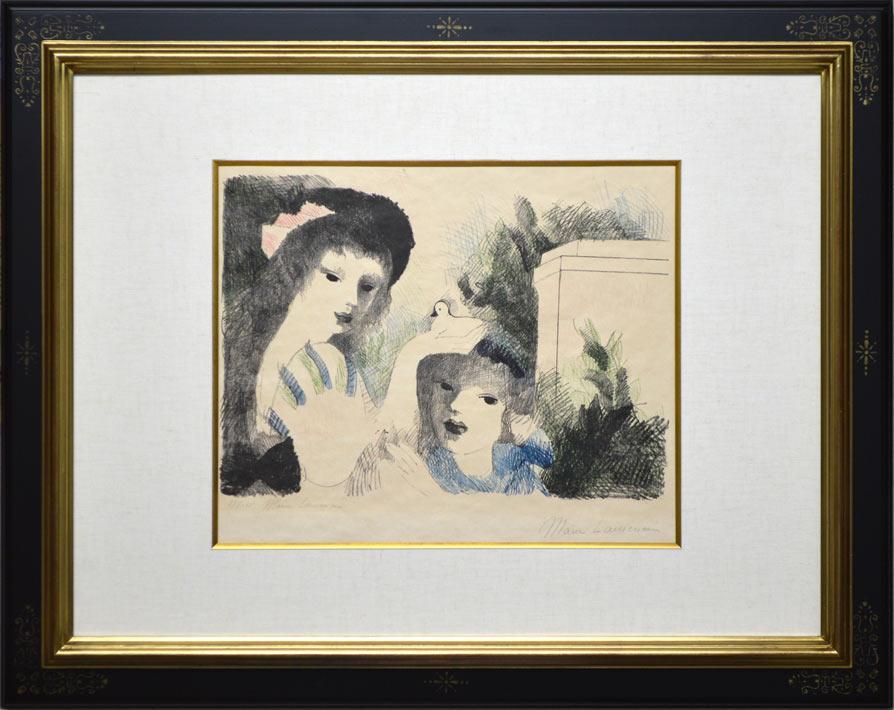 マリー ローランサン（Marie Laurencin）「お城の子供たち」リトグラフ