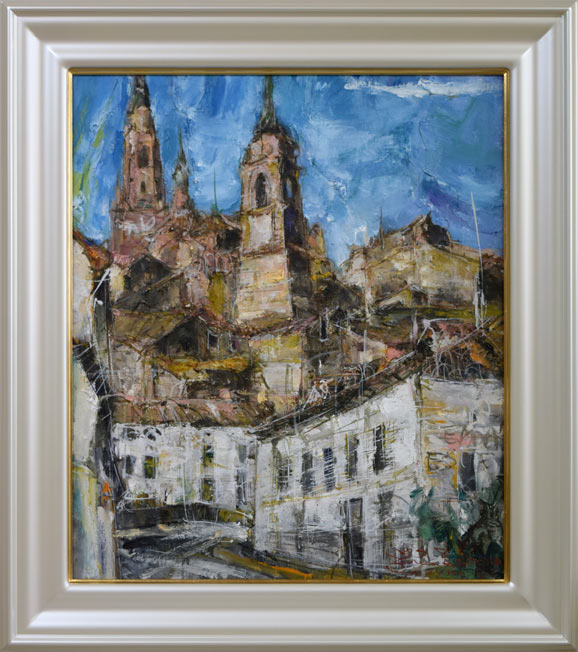 絵画 油絵 真作 若林茂佳 若林成佳 「サンマルタン運河」 【公式通販】