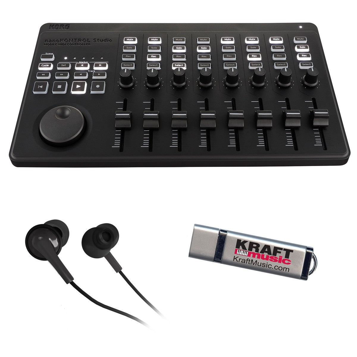 Korg nanoKONTROL Studio Wireless MIDI Controller BONUS PAK – Kraft