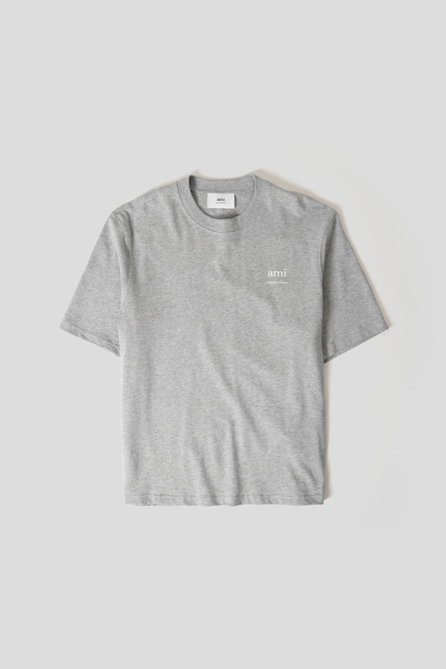 AMI PARIS - HEATHER ASH GREY AMI ALEXANDRE MATTIUSSI T-SHIRT – LE