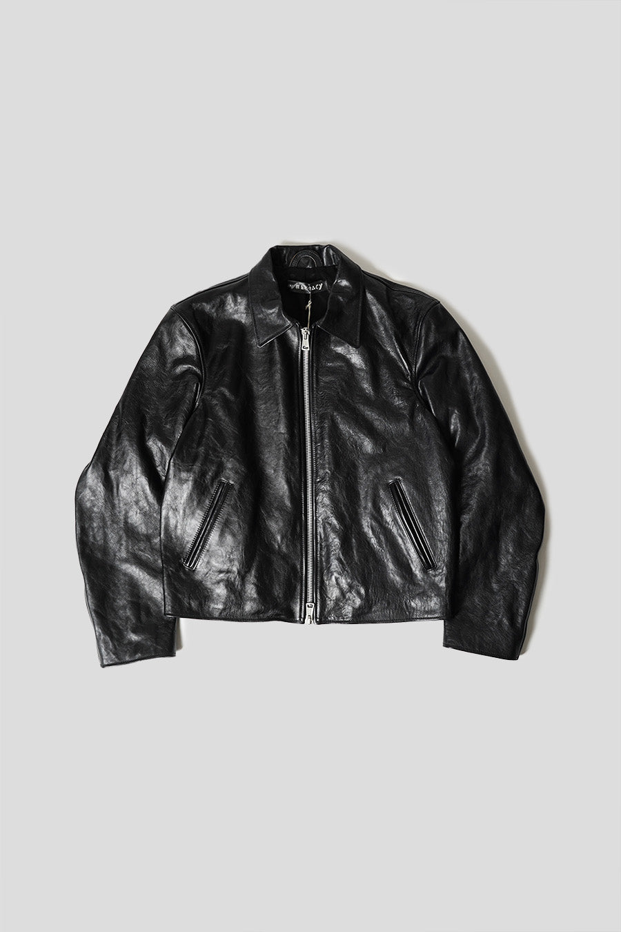 Our Legacy - Mini Jacket Top Dyed Black Leather MINI JACKET TOP
