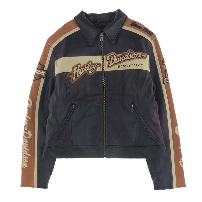 Harley-Davidson 馬革 シングルライダース 定価25万程 Lサイズ