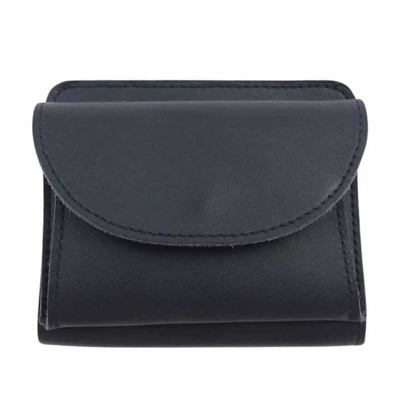 Kitamura/キタムラ☆レザー・二折財布 ダークブルー/ホワイト 二折財布