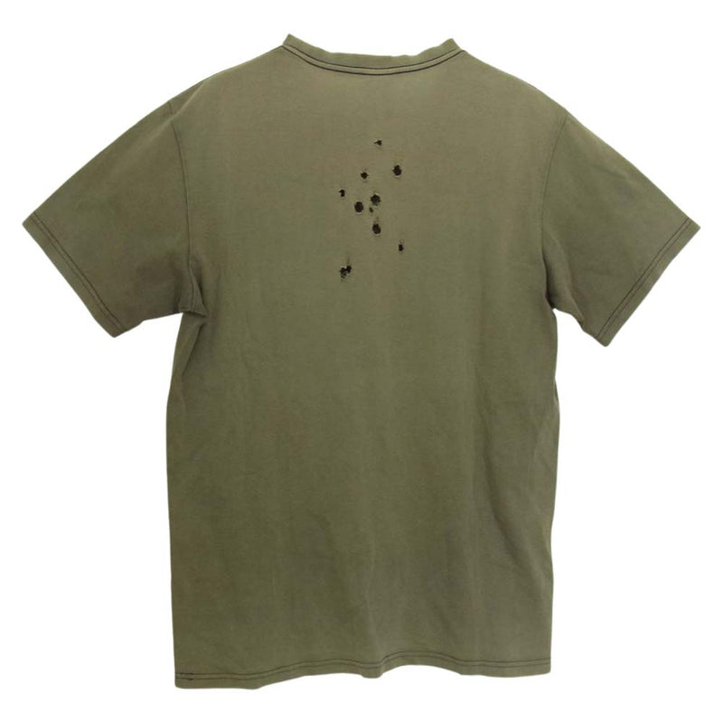 ナンバーナイン ダメージ加工 反戦Tシャツ サイズ2 GIVE PEACE A