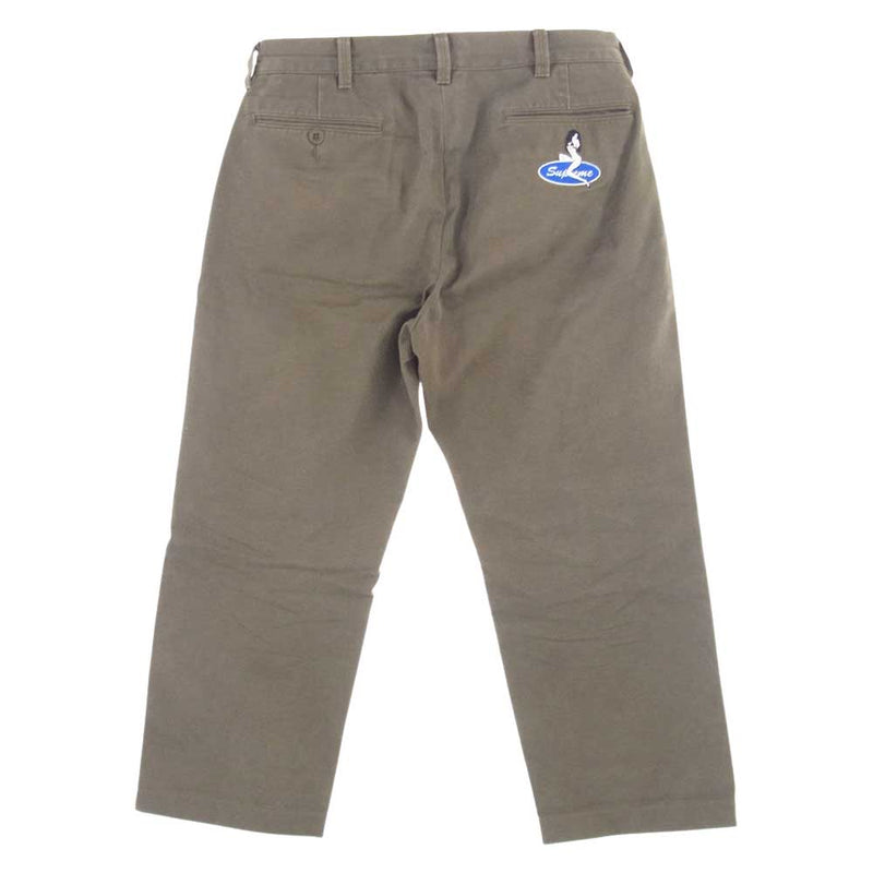 32 Supreme Pin Up Chino Pant チノパン 茶