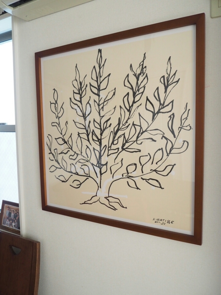 アンリ マティス 「低木」のポスターを飾る。 : Jamのおうち ＊ごはん