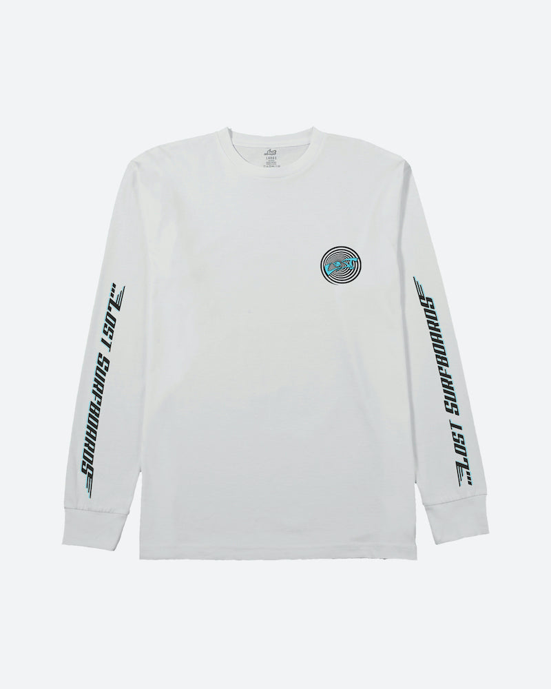 Team Lost Long Sleeve Tee White With Cyan – Lost Enterprises