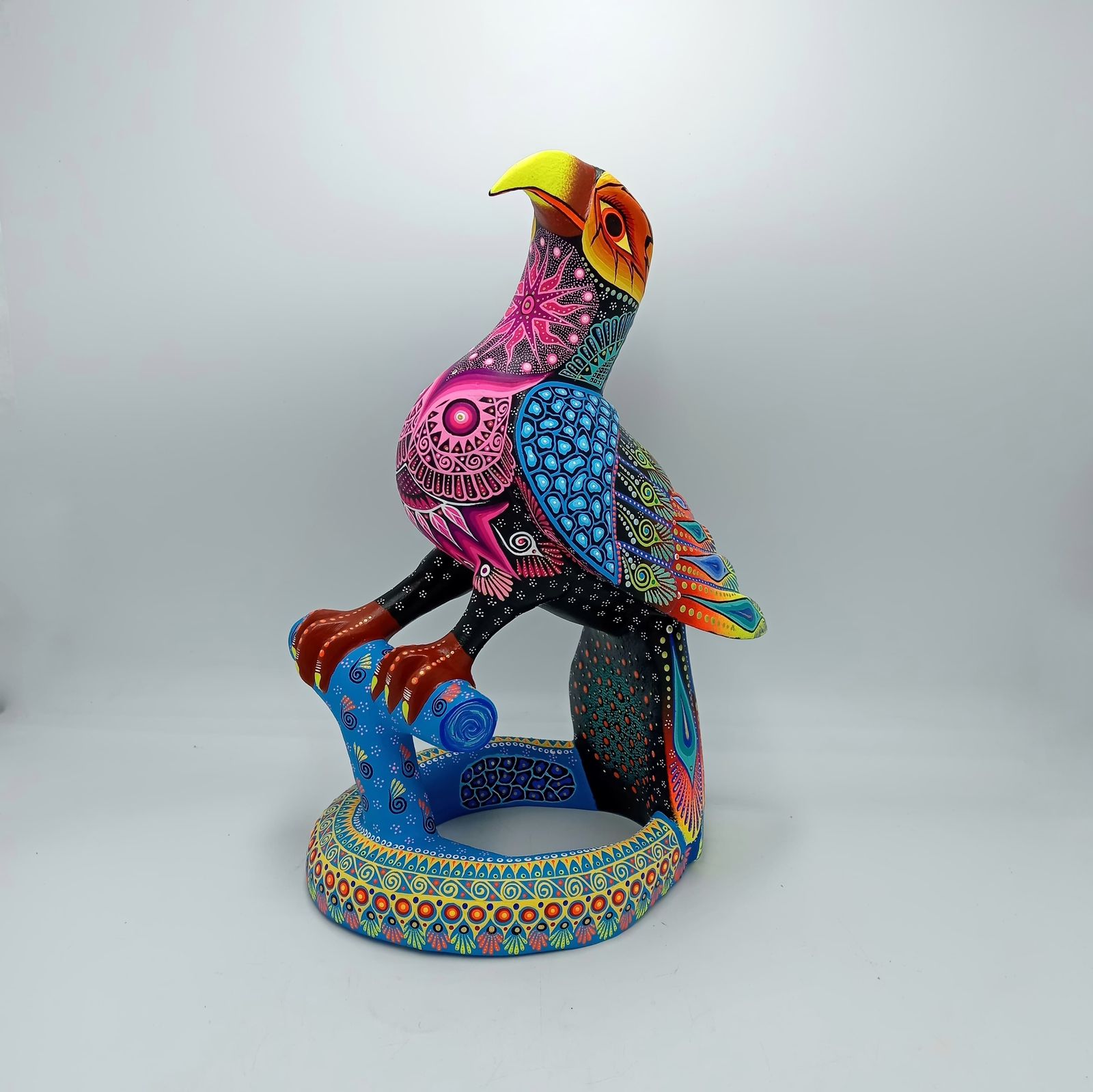 Mexican Folk Art Oaxacan Wood Carving Alebrije Hand Made, Eagle By