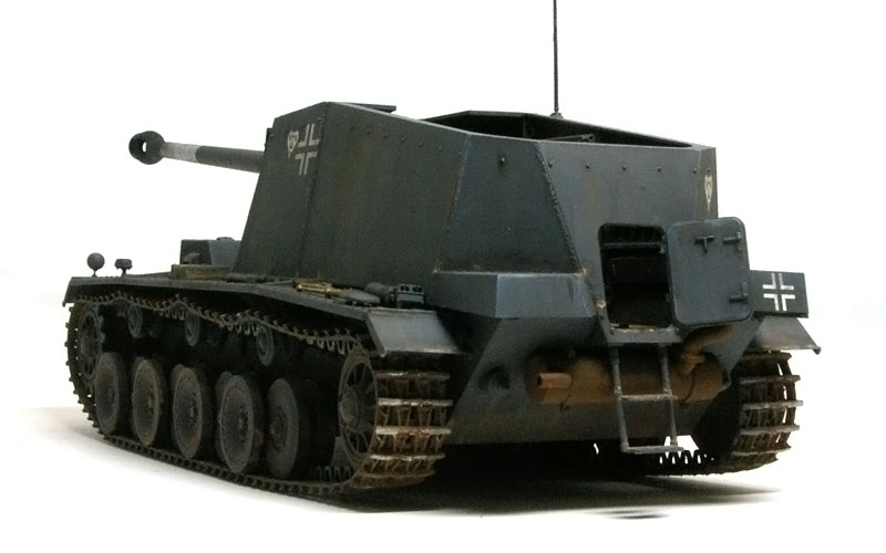 戦車ジオラマ 1/35 ドイツvシュトゥーラ・エミール自走砲と戦車兵 戦車