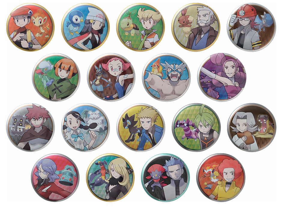 ポケモンセンター 缶バッジ シンオウ地方 メリッサ＆ムウマージ ジム