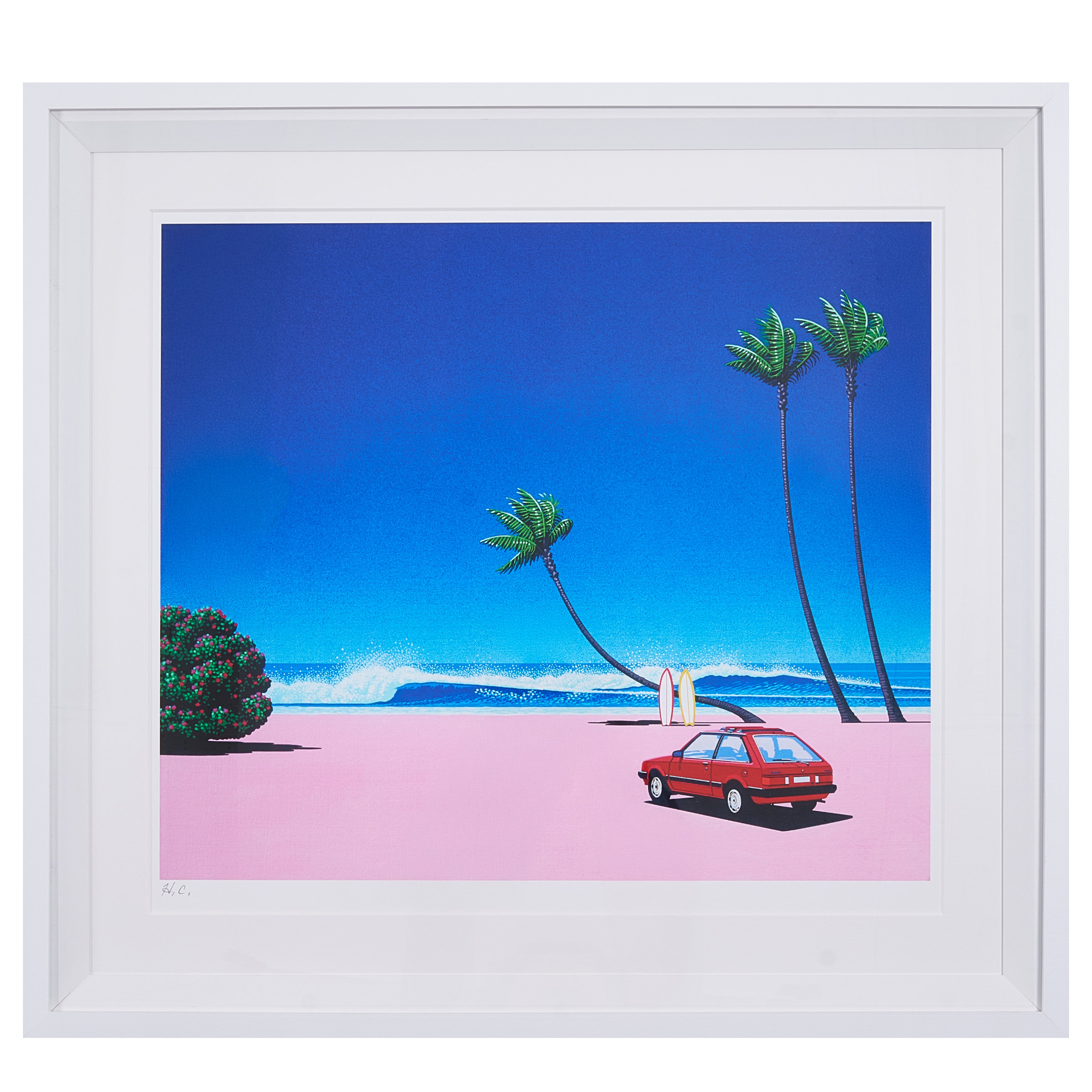 カナヘイ かなへい 額装 額縁 サイン入り Cacaoな休日 絵 カナヘイ