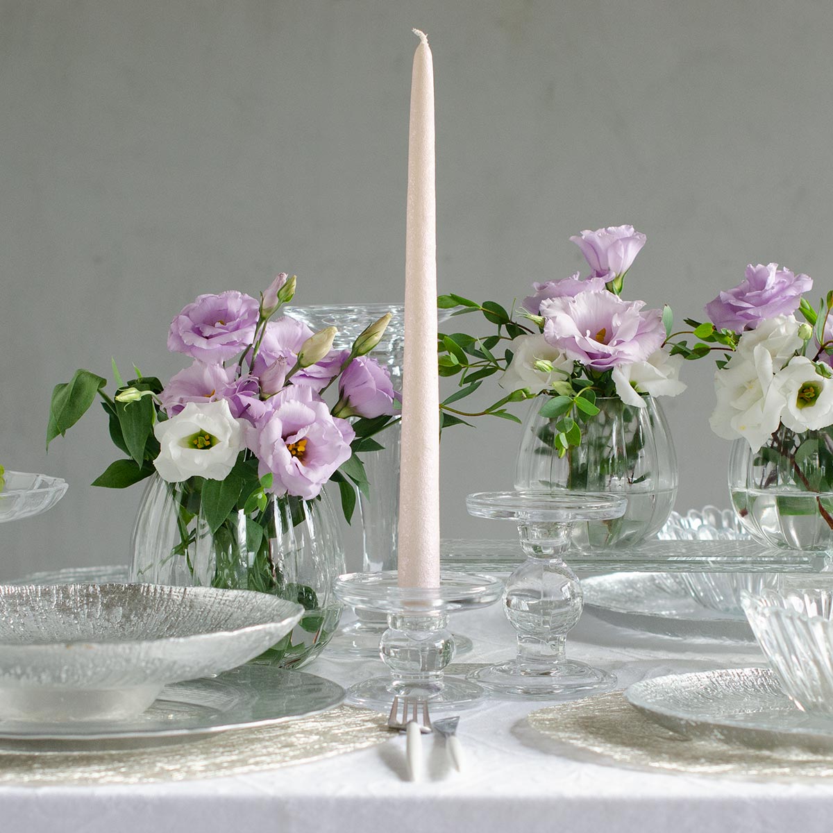 VELVET テーパー キャンドル METALキャンドルスティック2本セット 310