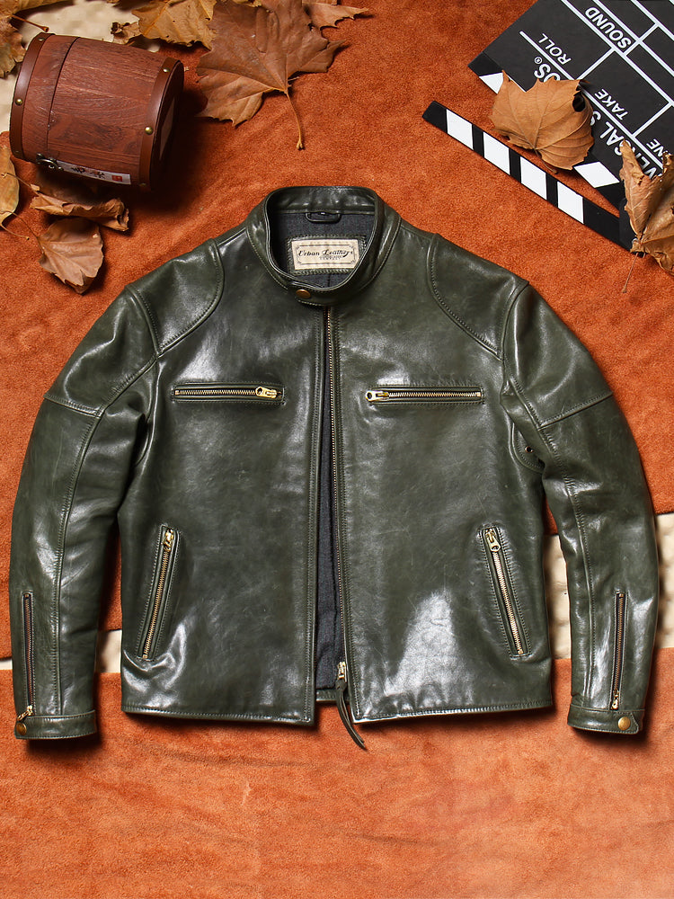 ☆J100型 ホースハイドレザー シングルライダース ジャケット☆M～6XL